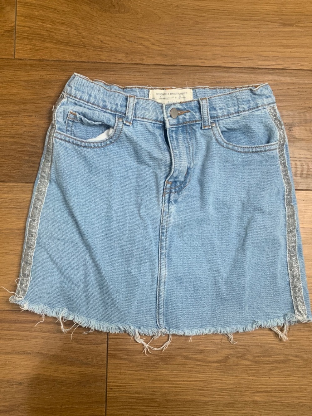 Diamonds & Dina Jean Skirt With Silver Stripes.